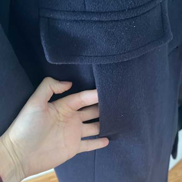Cashemere blend navy women’s coat - Picture 7 of 7
